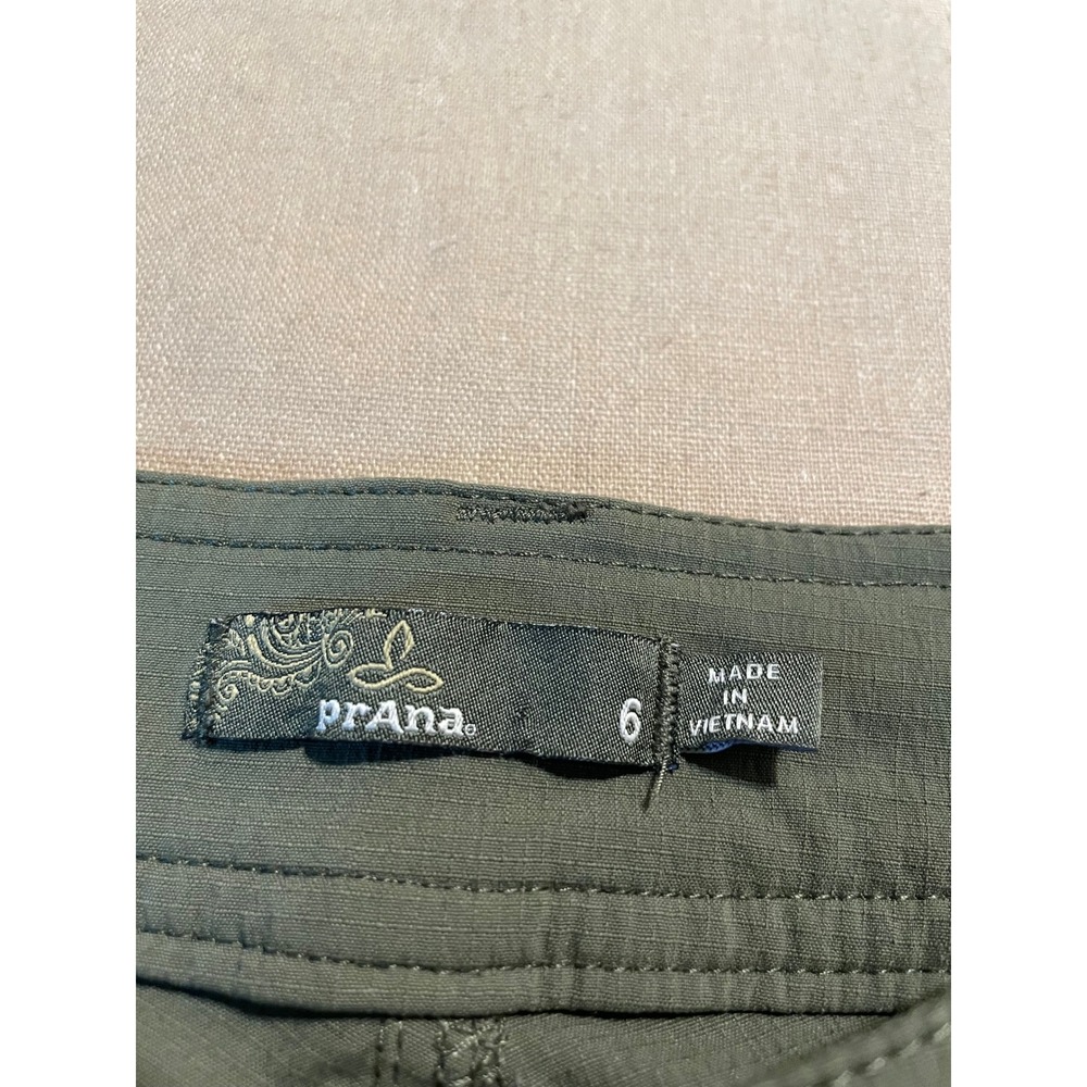 Prana Cargo Jogger Pants Sz 6 26" Inseam Army Green Outdoors Hiking Camping - Picture 6 of 6
